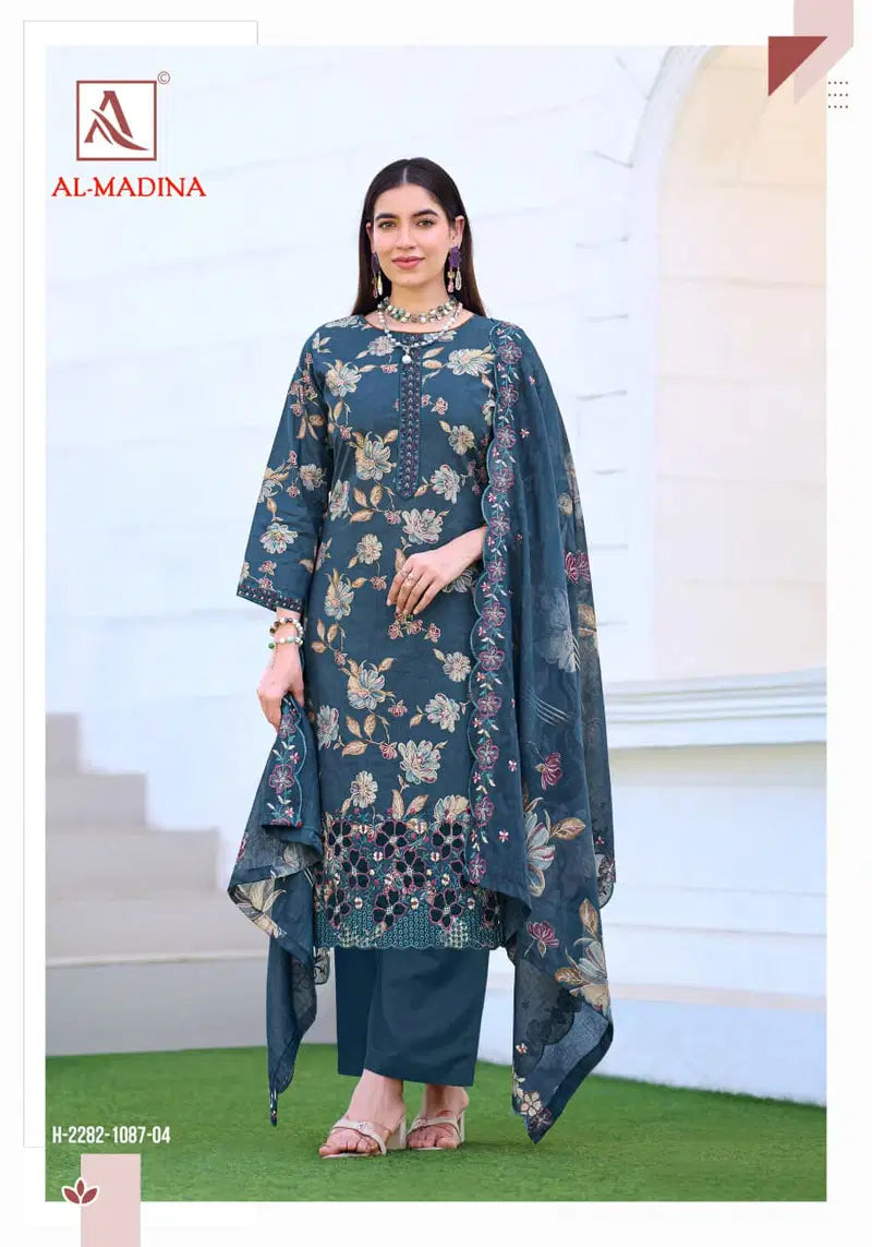 Alok Al Madina Vol 2 Cambric Cotton Foil Printed Dress Material