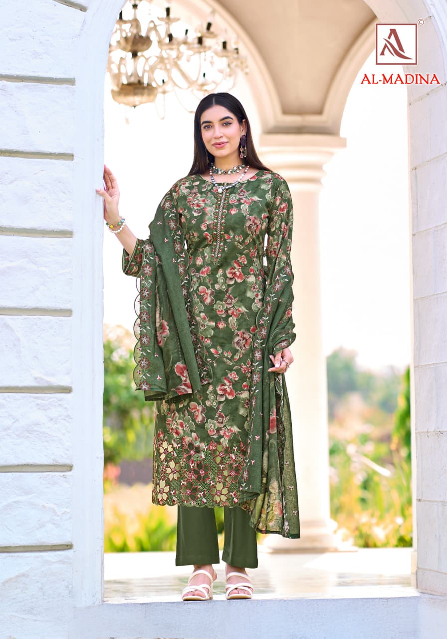Alok Al Madina Vol 2 Cambric Cotton Foil Printed Dress Material