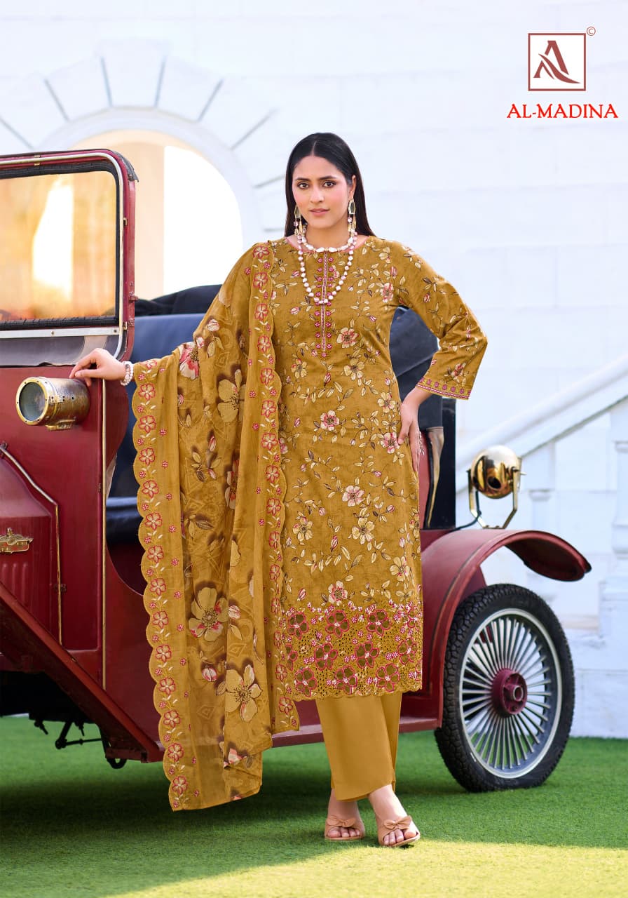 Alok Al Madina Vol 2 Cambric Cotton Foil Printed Dress Material