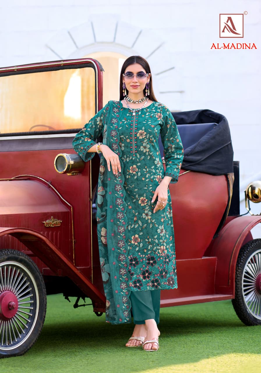 Alok Al Madina Vol 2 Cambric Cotton Foil Printed Dress Material