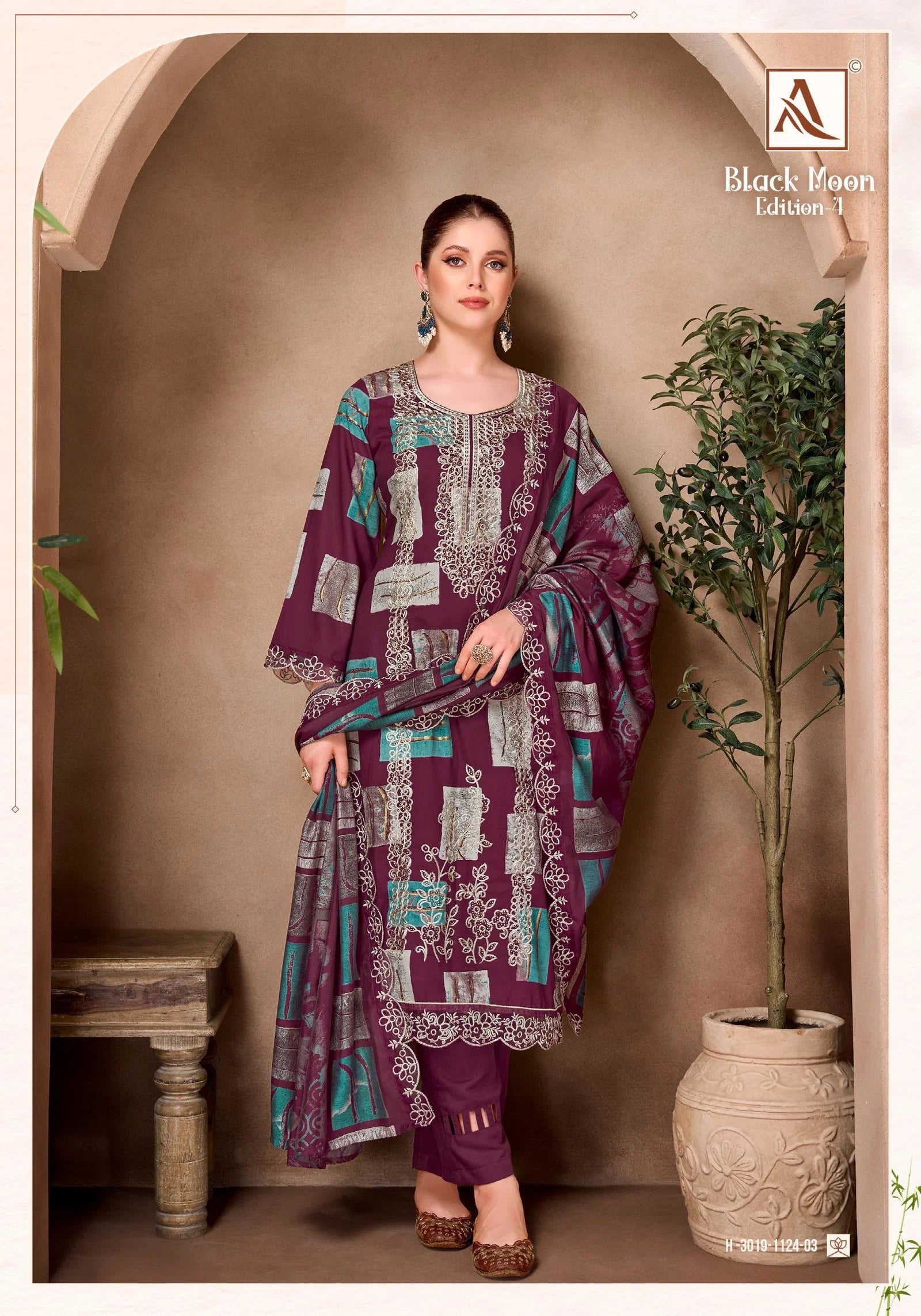 Alok Black Diamond Edition Vol 04 Viscose Rayon Discharge Printed Dress Material