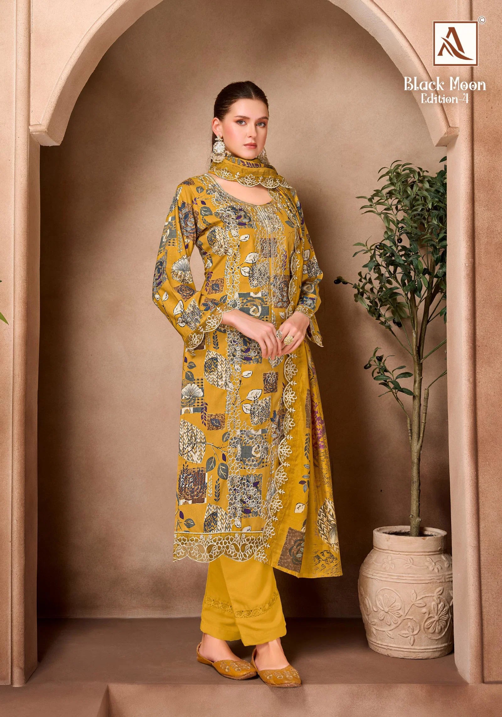 Alok Black Diamond Edition Vol 04 Viscose Rayon Discharge Printed Dress Material