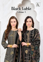 Alok Black Lable Edition Vol 4 Viscose Rayon Foil Printed Dress Material