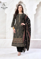 Alok Black Lable Edition Vol 4 Viscose Rayon Foil Printed Dress Material