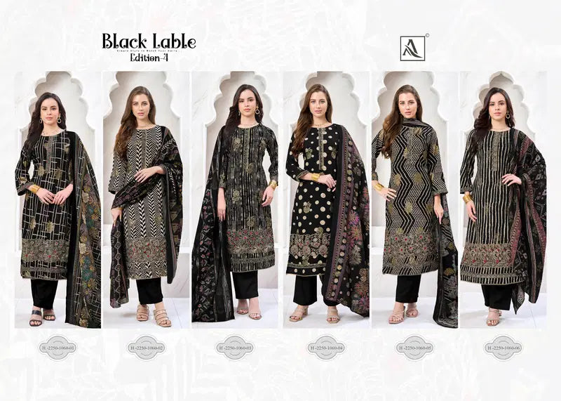 Alok Black Lable Edition Vol 4 Viscose Rayon Foil Printed Dress Material