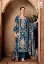 Alok Black Moon Edition 04 Viscose Rayon Discharge Printed Dress Material