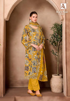 Alok Black Moon Edition 04 Viscose Rayon Discharge Printed Dress Material