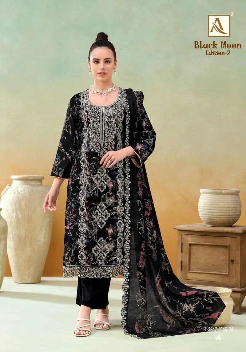 Alok Black Moon Edition Vol 02 Viscose Rayon Discharge Printed Dress Material