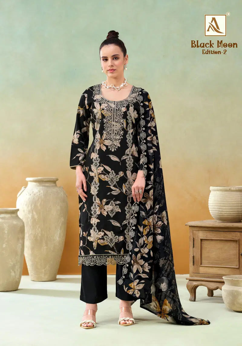 Alok Black Moon Edition Vol 02 Viscose Rayon Discharge Printed Dress Material