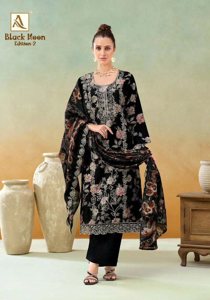 Alok Black Moon Edition Vol 02 Viscose Rayon Discharge Printed Dress Material