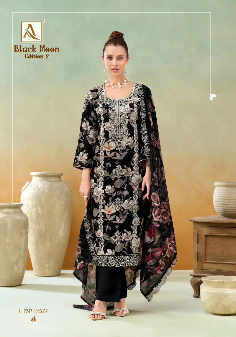Alok Black Moon Edition Vol 02 Viscose Rayon Discharge Printed Dress Material
