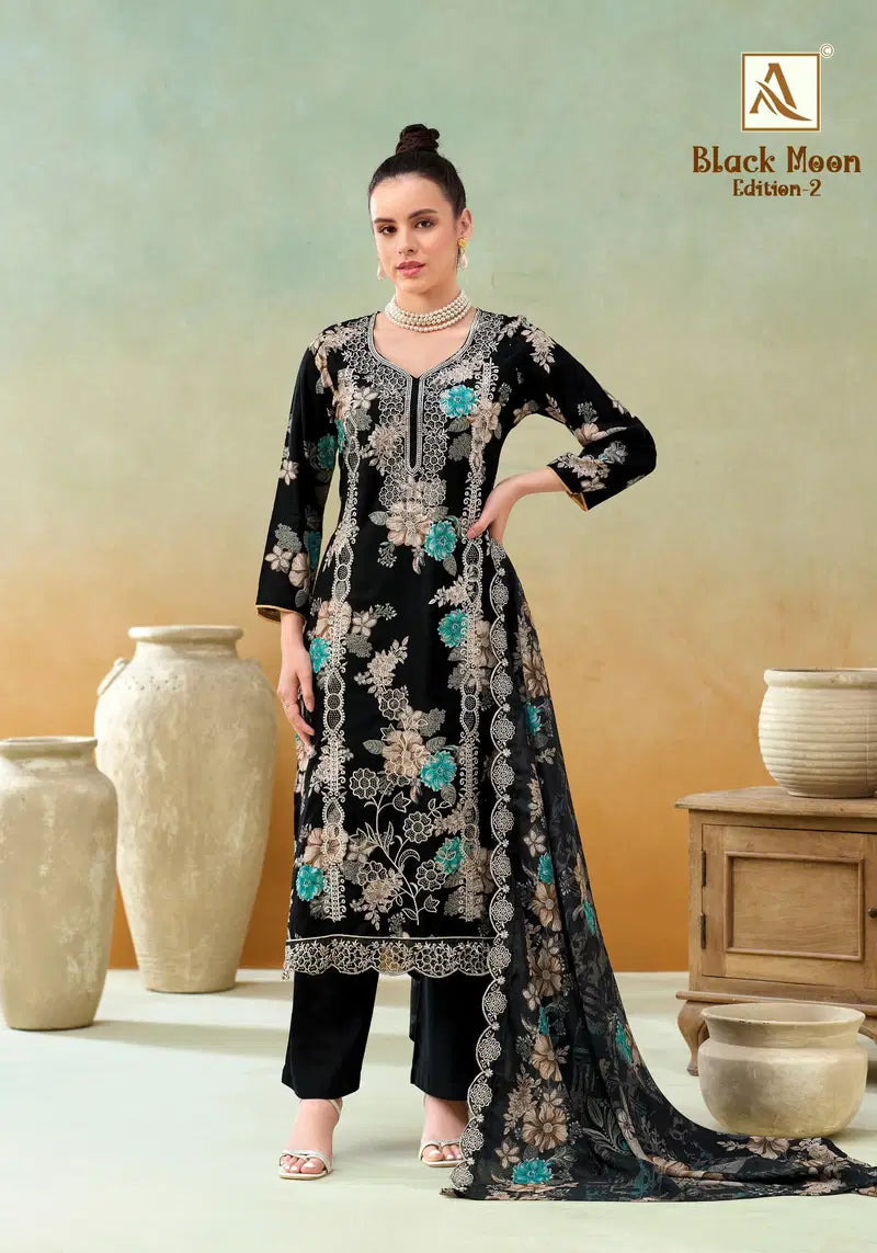 Alok Black Moon Edition Vol 02 Viscose Rayon Discharge Printed Dress Material