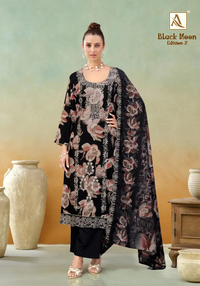 Alok Black Moon Edition Vol 02 Viscose Rayon Discharge Printed Dress Material