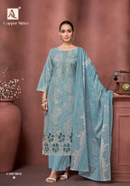 Alok Copper Stone Cambric Cotton Foil Printed Dress Material Collection
