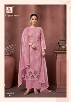 Alok Copper Stone Cambric Cotton Foil Printed Dress Material Collection