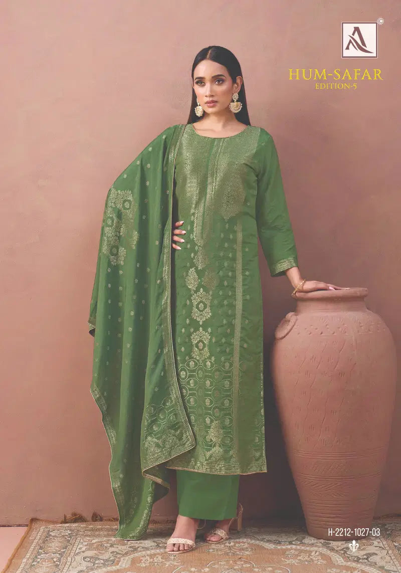 Alok Hum Safar Edition 5 Viscose Maslin Jacquard Designer Dress Material