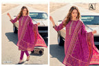 Alok Ivory Zam Discharge Print With Embroidered Dress Material