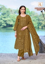 Alok Jade Ombre Edition 2 Cambric Lawn Cotton Embroidery Dress Material