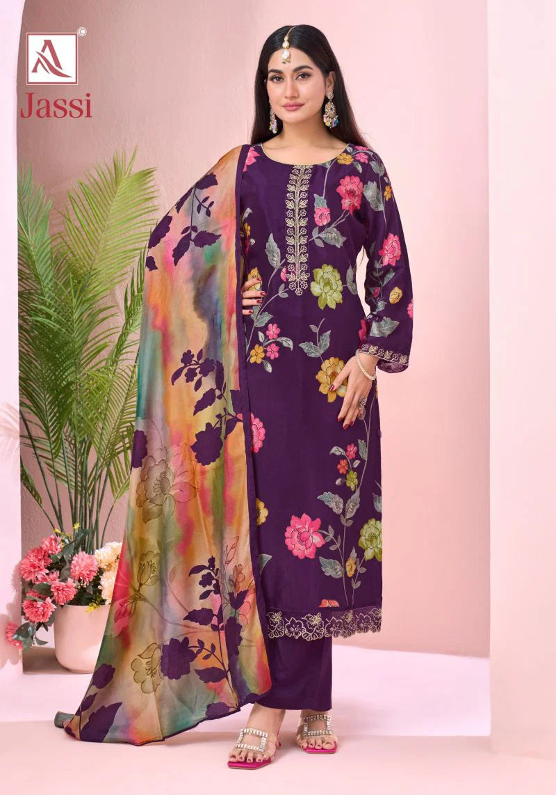 Alok Jassi Viscose Muslin Printed Dress Material