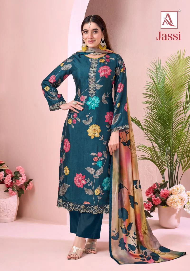 Alok Jassi Viscose Muslin Printed Dress Material