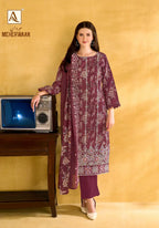 Alok Meherwaan Cambric Cotton Foil Printed Dress Material