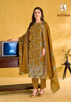 Alok Meherwaan Cambric Cotton Foil Printed Dress Material
