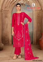 Alok Nilofar Premium Zam Swarovski Diamond Work Dress Material Collection
