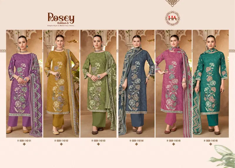 Alok Rosey Edition 5 Jam Cotton Printed Dress Material