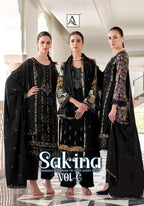 Alok Sakina Vol 6 Viscose Rayon With Embroidery Work Dress Material