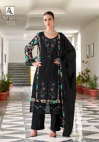 Alok Sakina Vol 6 Viscose Rayon With Embroidery Work Dress Material