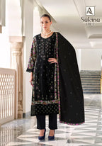 Alok Sakina Vol 6 Viscose Rayon With Embroidery Work Dress Material