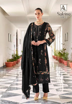 Alok Sakina Vol 6 Viscose Rayon With Embroidery Work Dress Material