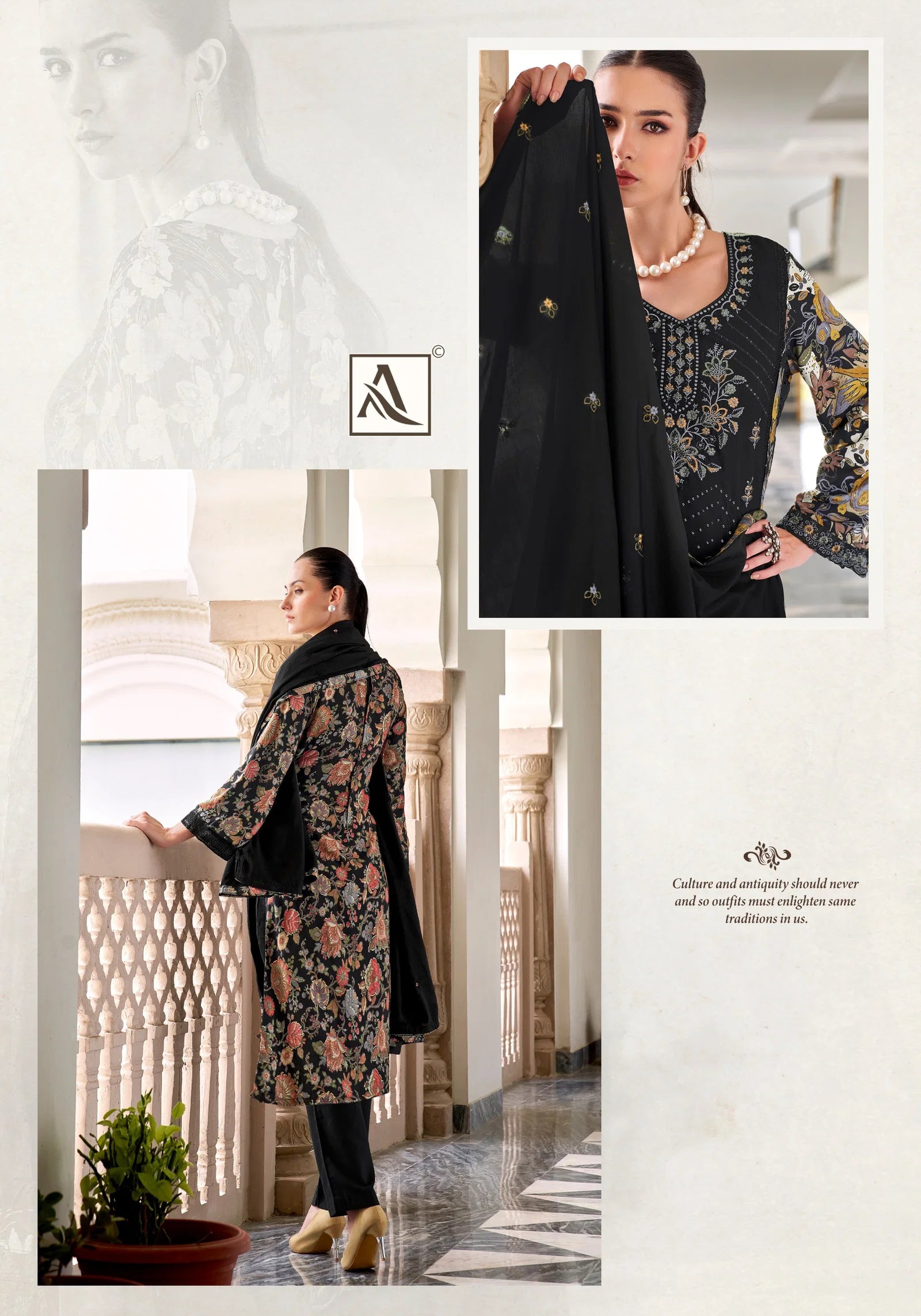 Alok Sakina Vol 6 Viscose Rayon With Embroidery Work Dress Material