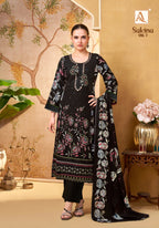 Alok Sakina Vol 7 Viscose Rayon With Embroidery Work Dress Material