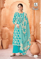 Alok Sejal Jam Printed Embroidered Dress Material