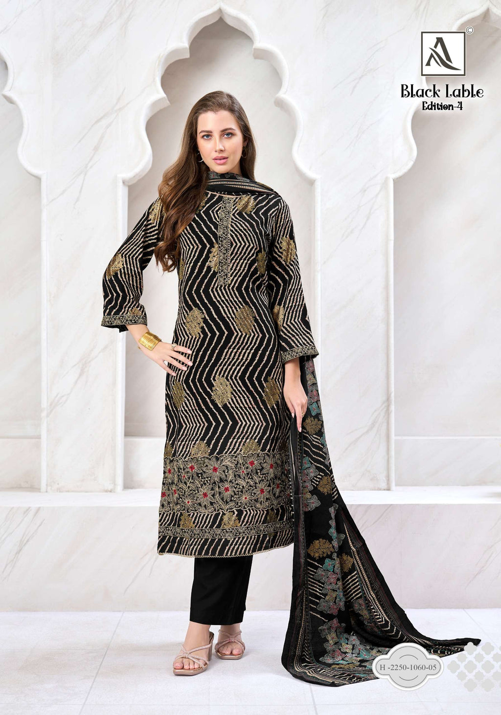 ALOK SUITS BLACK LABLE VOL 4 VISCOSE PRINT WITH FANCY EMBROIDERY WORK SUIT