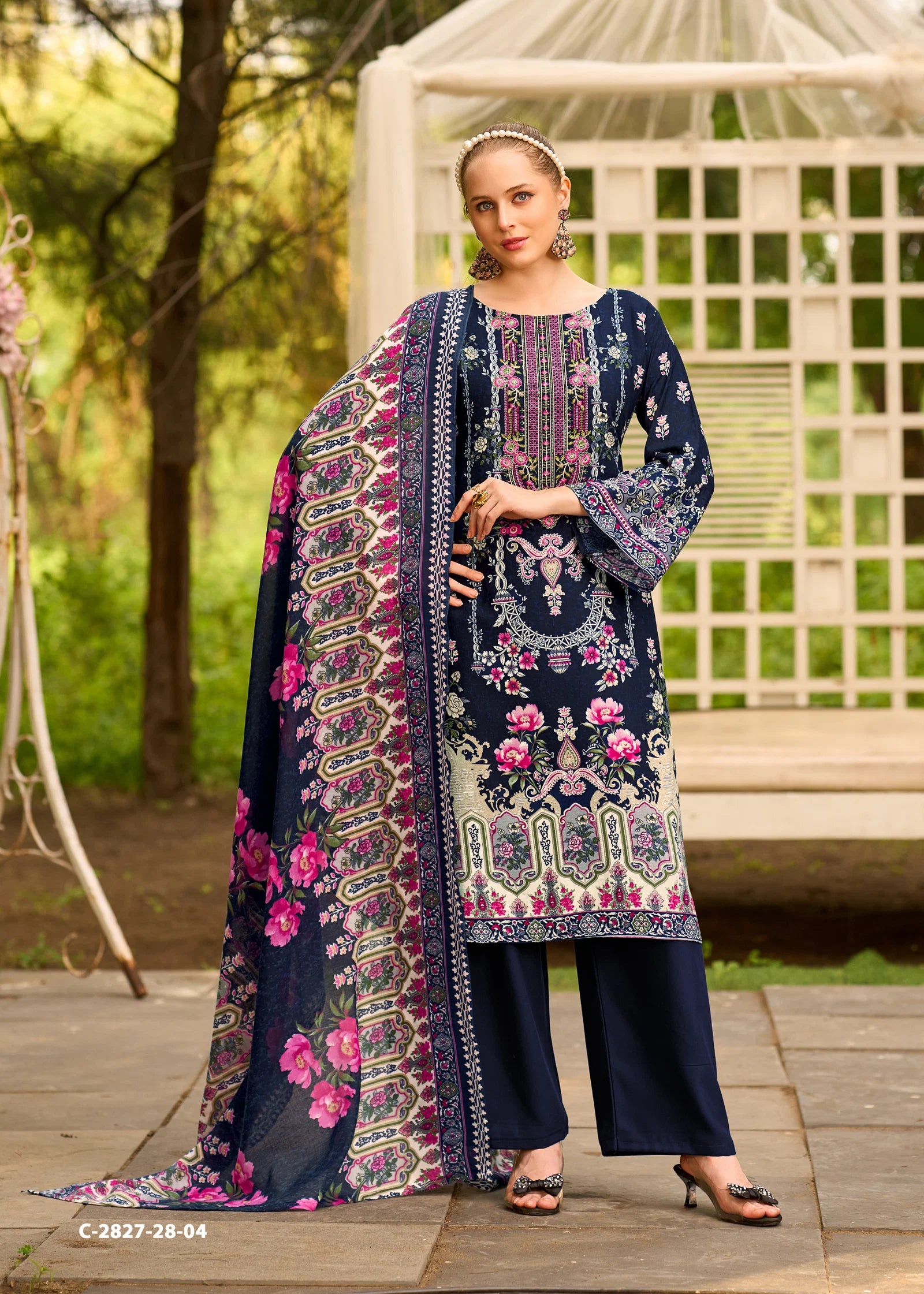 Alok Tahira Edition Vol 03 Viscose Rayon Embroidered Dress Material