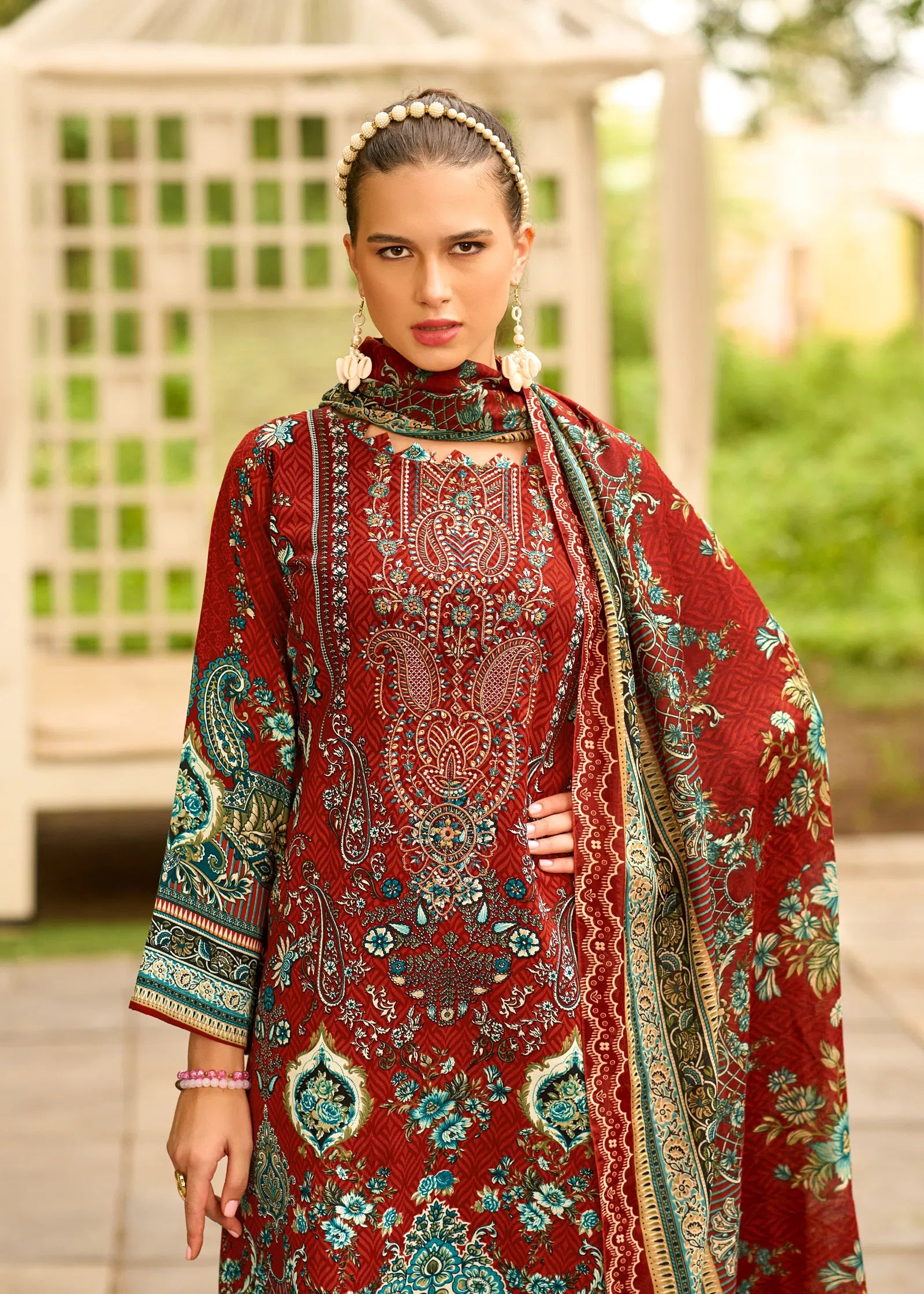 Alok Tahira Edition Vol 03 Viscose Rayon Embroidered Dress Material