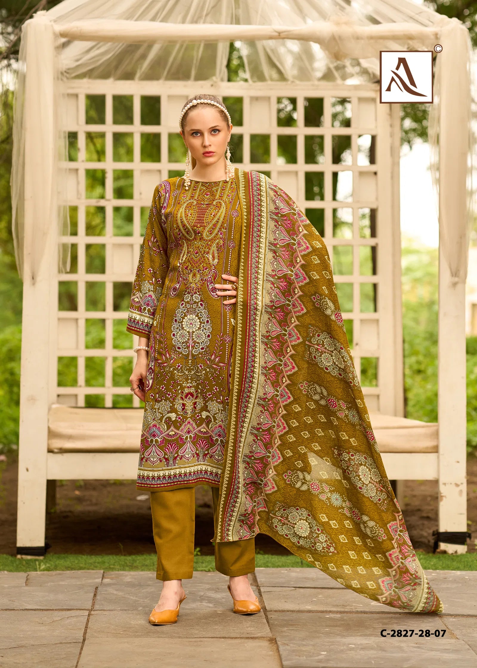 Alok Tahira Edition Vol 03 Viscose Rayon Embroidered Dress Material