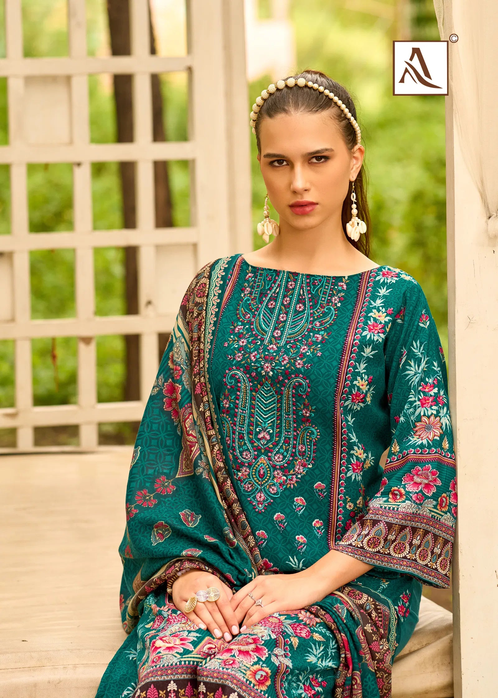 Alok Tahira Edition Vol 03 Viscose Rayon Embroidered Dress Material
