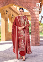 Alok Turkish Edition 11 Viscose Rayon Printed With Work Dress Material
