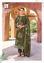 Alok Turkish Edition 11 Viscose Rayon Printed With Work Dress Material