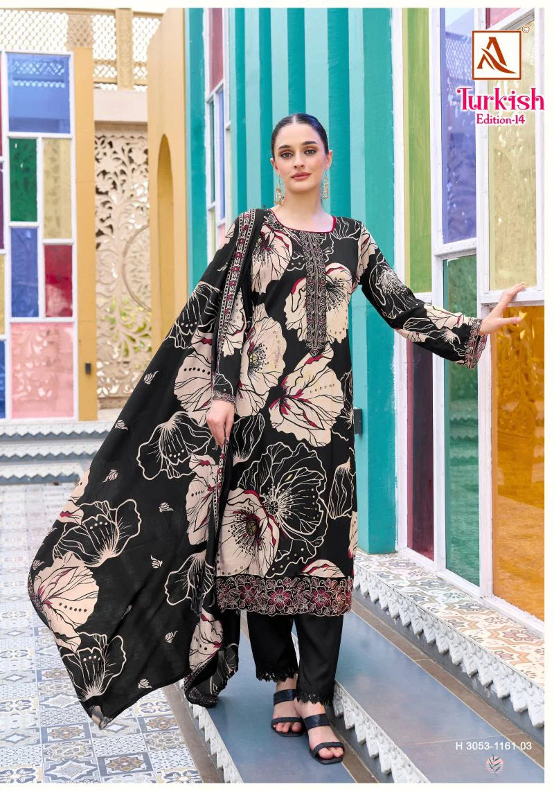 Alok Turkish Edition 14 Viscose Rayon Printed Dress Material