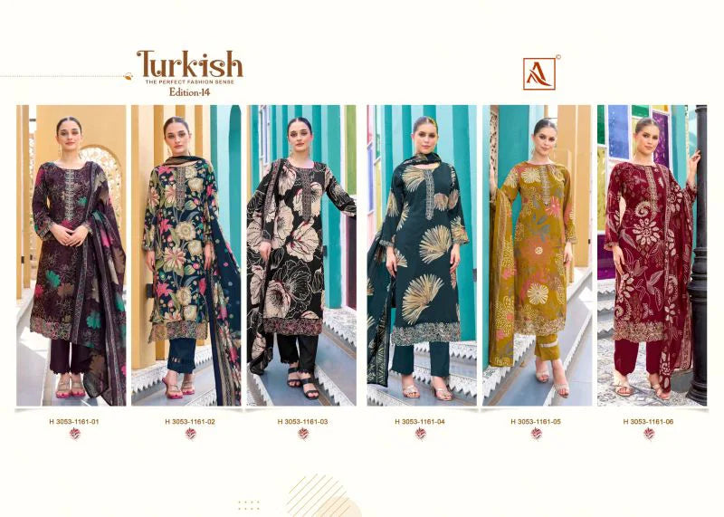 Alok Turkish Edition 14 Viscose Rayon Printed Dress Material