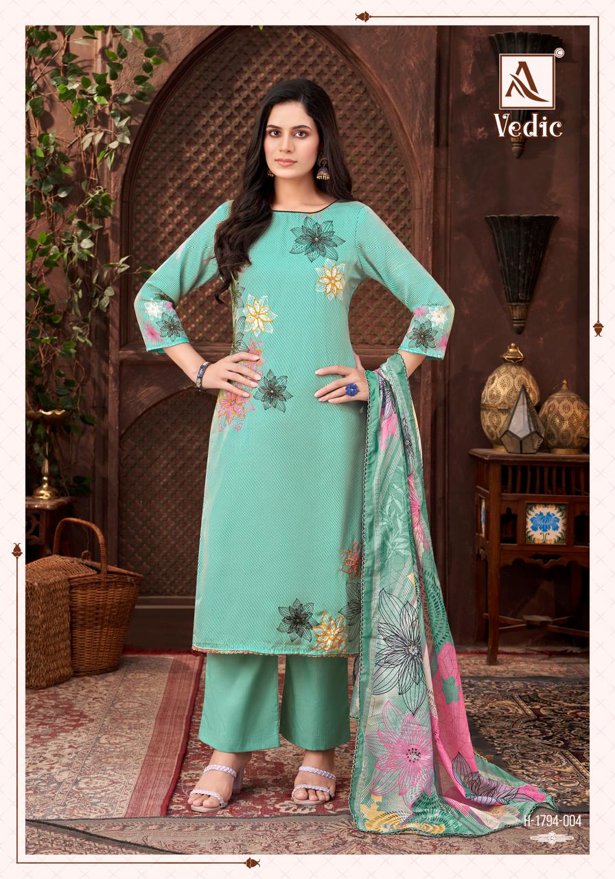 Alok Vedic Jam Digital Printed Dress Material