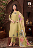 Alok Vedic Jam Digital Printed Dress Material