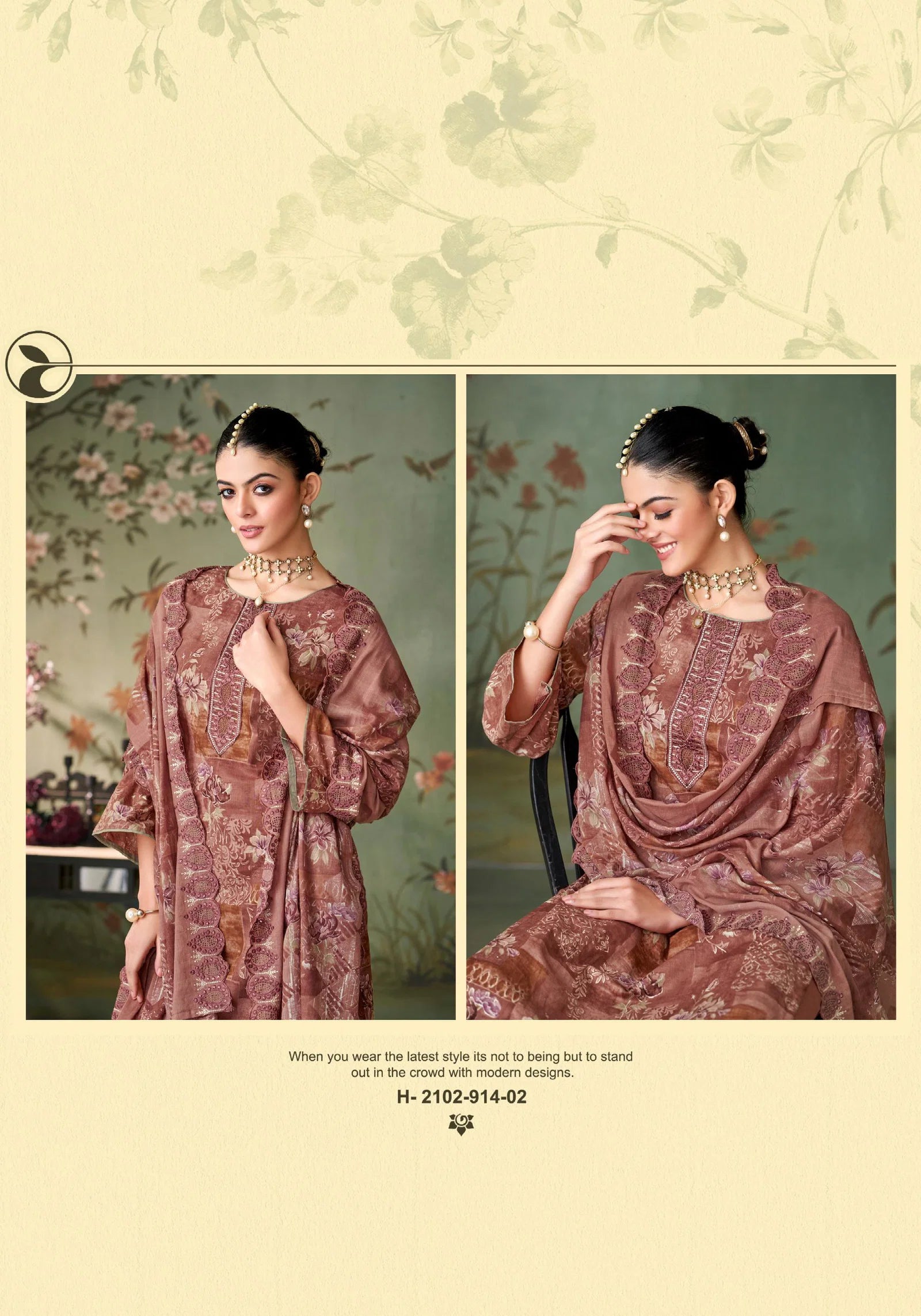 Alok Zarkan Queen Cambric Cotton Floral Print With Work Dress Material