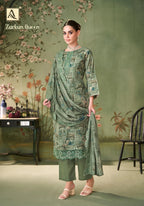 Alok Zarkan Queen Cambric Cotton Floral Print With Work Dress Material