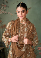 Alok Zarkan Queen Cambric Cotton Floral Print With Work Dress Material