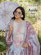 Alzohaib Aaida Vol 2 Chiffon Dupatta Fancy Pakistani Suit Collection